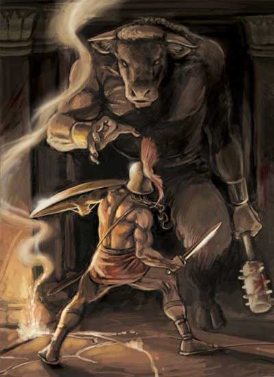 Theseus-en-minotaur